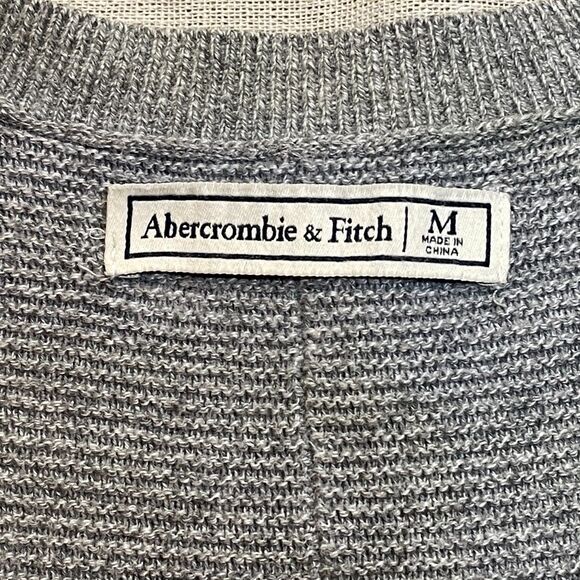 Abercrombie & Fitch | Gray Open Front Longline Cardigan | Medium - Picture 8 of 11
